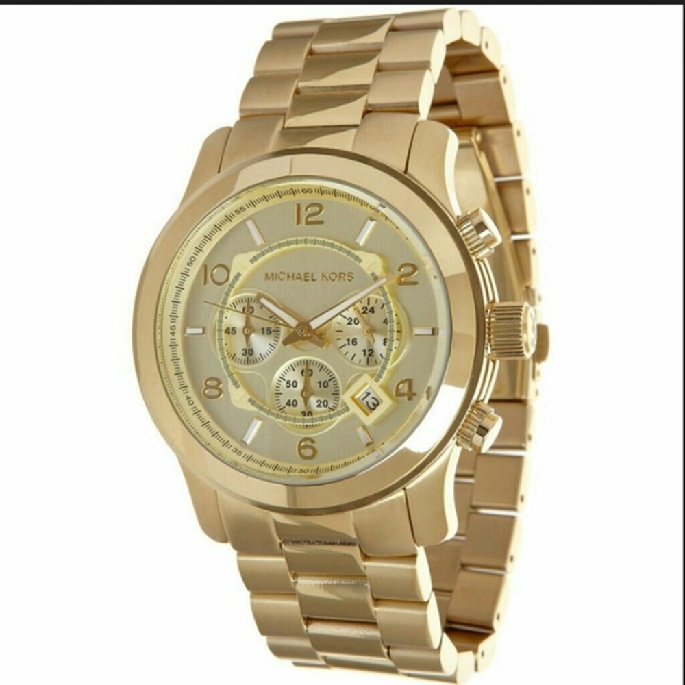 *SOLD*Michael Kors Runway Oversized Gold Watch
